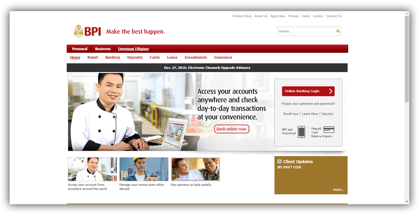 bpi processing fees deposit