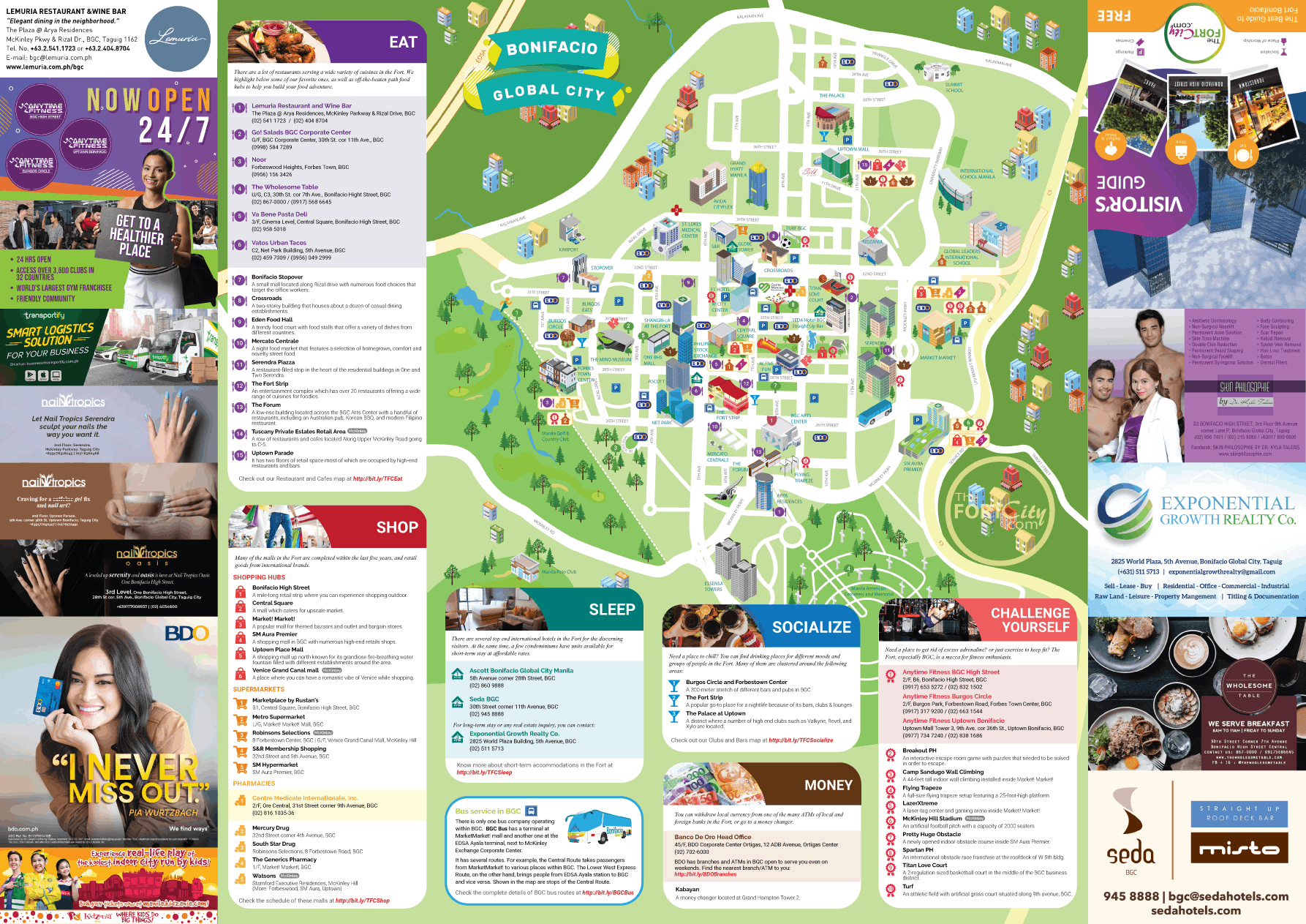 bonifacio global city map taguig philippines